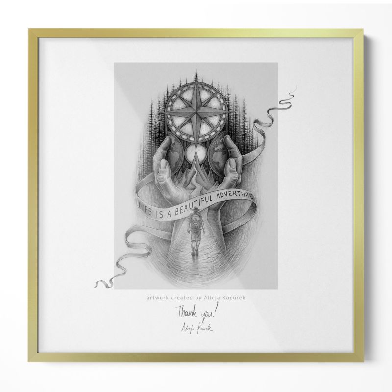 Ekologiczna Ramka Na Plakat Wallfluent 50x50 cm Złota 1 szt.