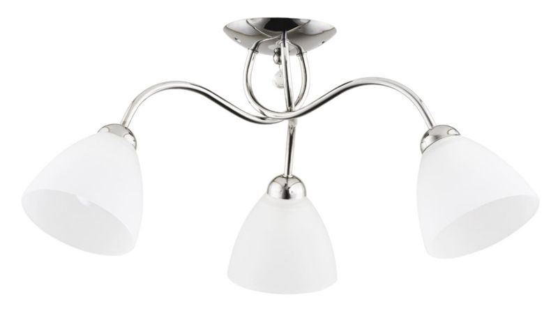 Lampa sufitowa Alfa Amarillo chromowana biała wym: 28 x 58 x 58 cm 3xE27 x 60W 1 szt.