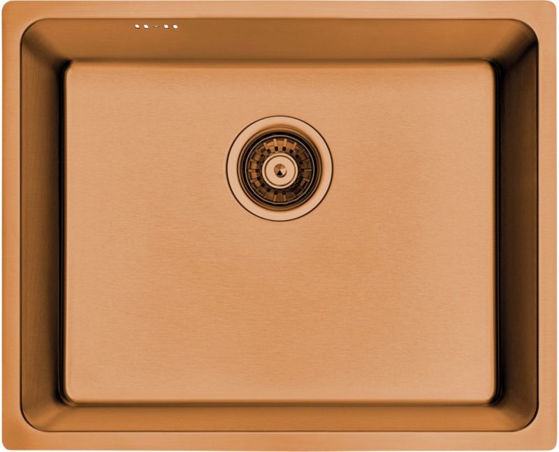Zlewozmywak stalowy Laveo Sligo 1-komorowy miedziany