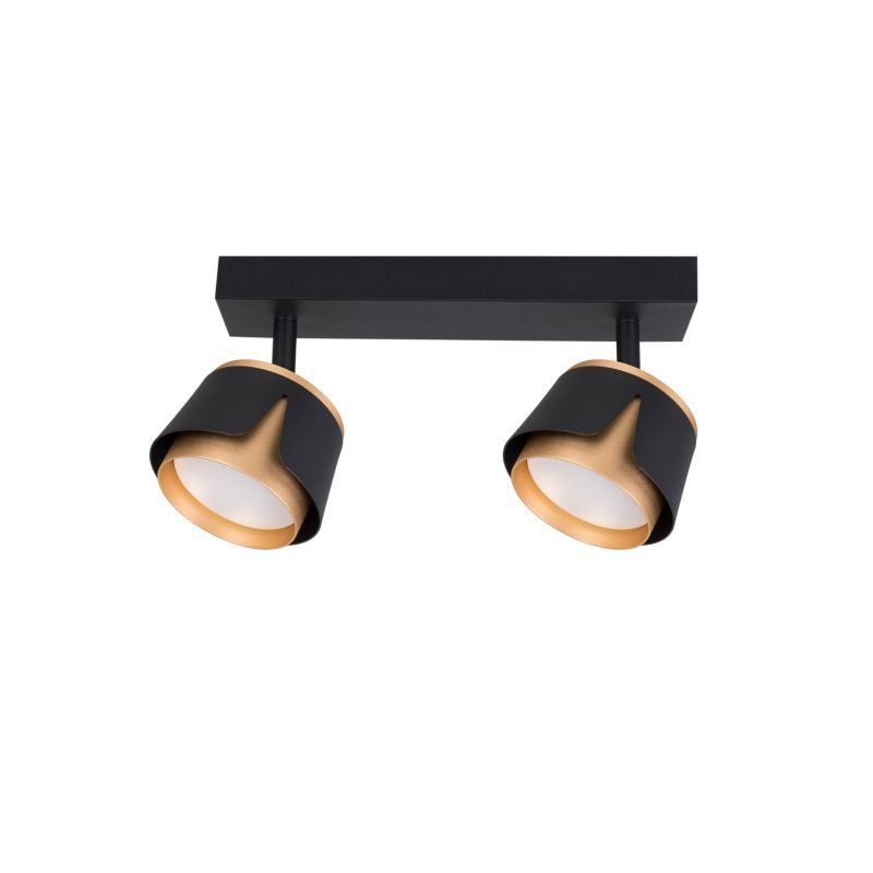 Kinkiet lampa LED XUDO GX53 x2 350st stylowy wewnętrzny czarny matowy i złoty IP20 1 szt.