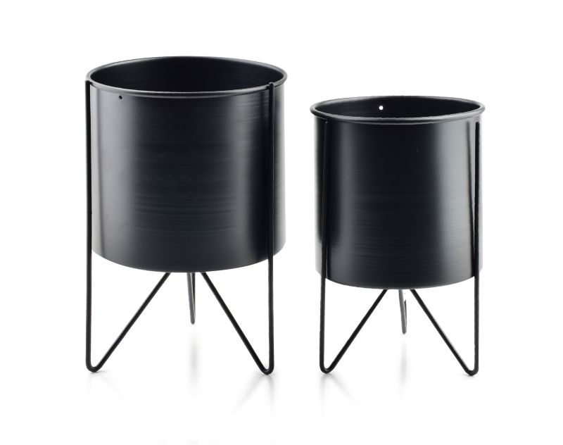 Osłonki na stojaku Swen Mondex czarne metalowe 2 szt.