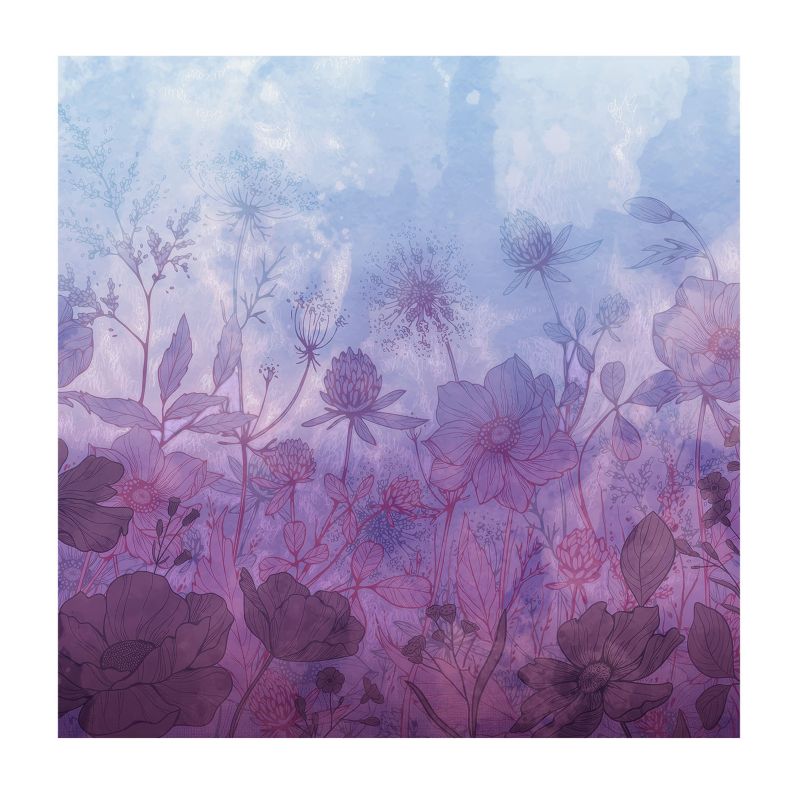 Tapeta Ścienna Wallfluent 250x250 cm Pastelowe kwiaty Dla Miłośników Sztuki I Natury 1 szt.