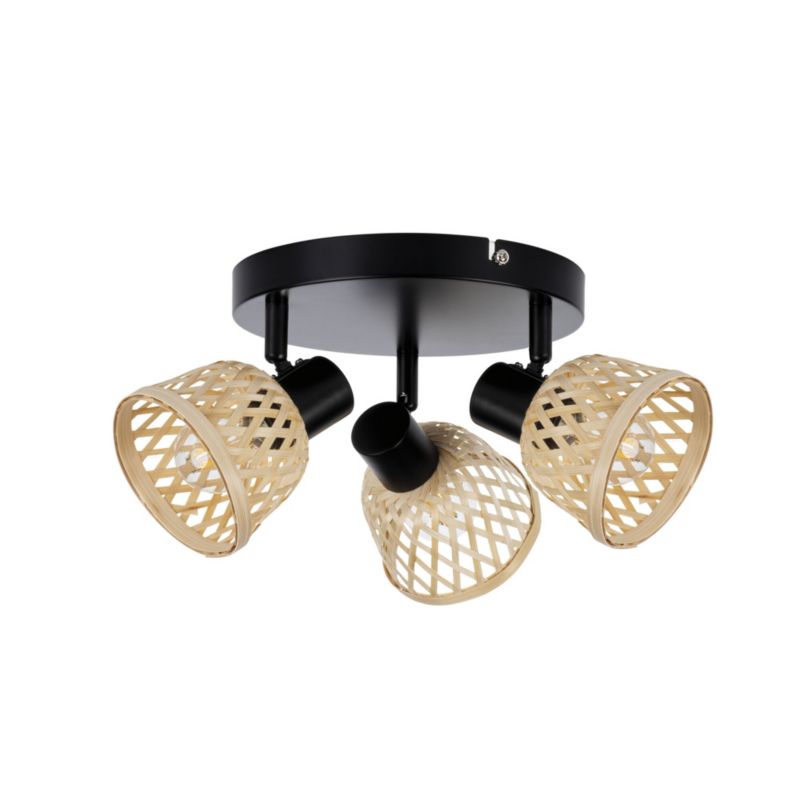 Lampa sufitowa LightLogic LL OTAR EL-3O E14 66196 potrójna bambus regulacja spot 1 szt.