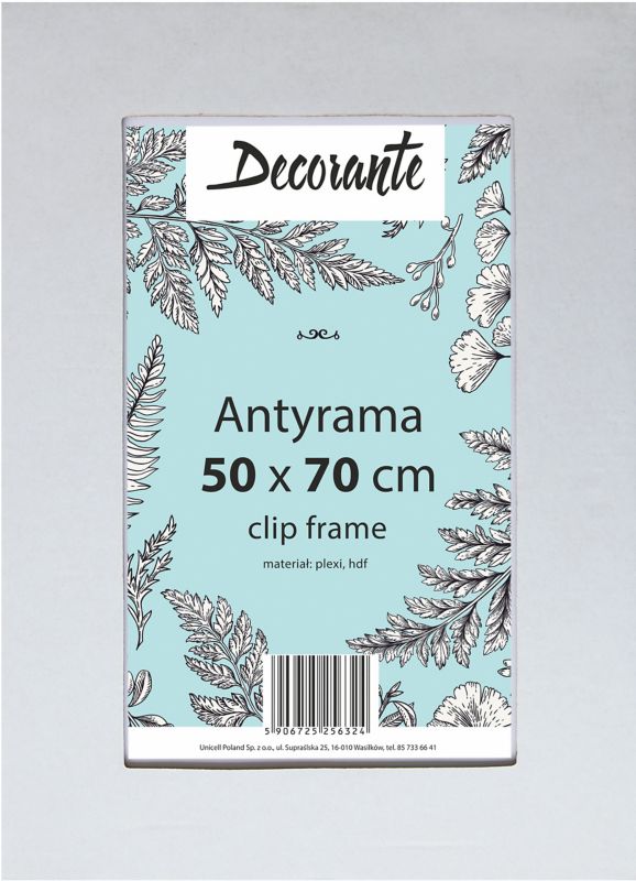 Antyrama plexi 50 x 70 cm