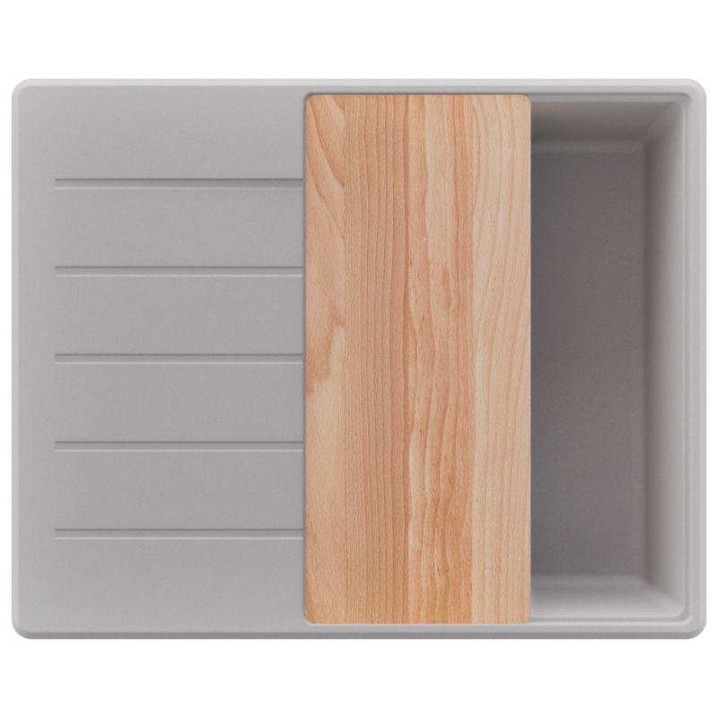 Zlewozmywak Kopenhaga PRIMAGRAN Nablatowy 62x50cm do szafki od 45cm, Szary + Syfon + Deska, S253, 1 szt.