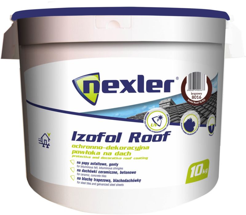 Powłoka ochronna na dach Nexler Izofol Roof brązowa 10 kg