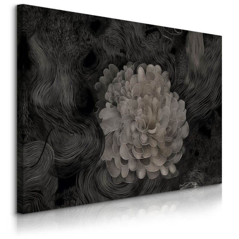 Obraz Muralo Do Sypialni Biała Dalia Kwiaty Abstrakcja Do Salonu 40x30 cm 1 szt.