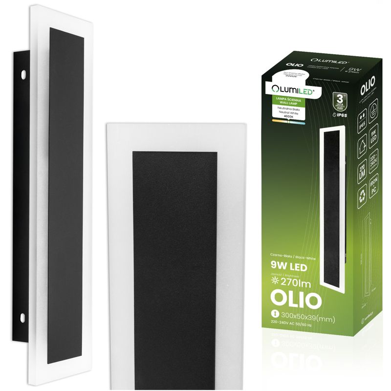 Lampa Ogrodowa Lumiled LED Natynkowa Kinkiet Elewacyjny Ścienny 9W 4000K 30cm IP65 1 szt.