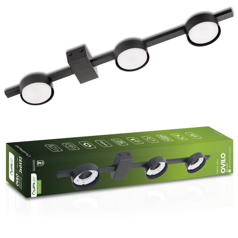 Lampa Sufitowa Lumiled Oprawa Halogenowa LED 3x GX53 Spot Kinkiet Reflektor Ścienna 1 szt.