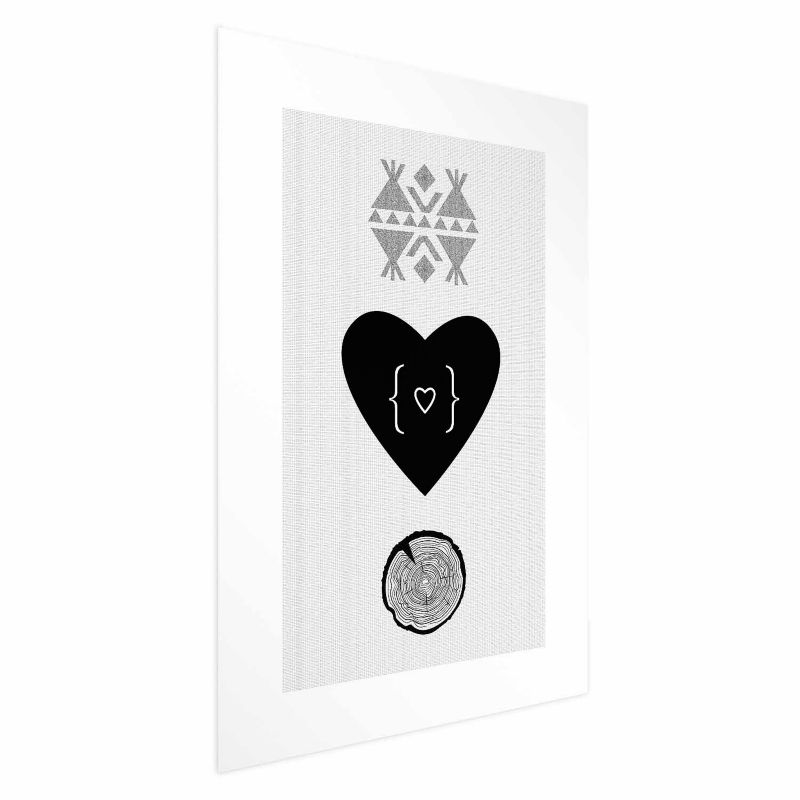 Plakat Artgeist Serce i pień 60x90 cm bez ramy 1 szt