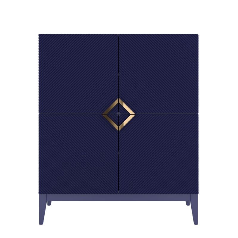 Drewniana komoda Visby DEMI high granatowa 1 szt.