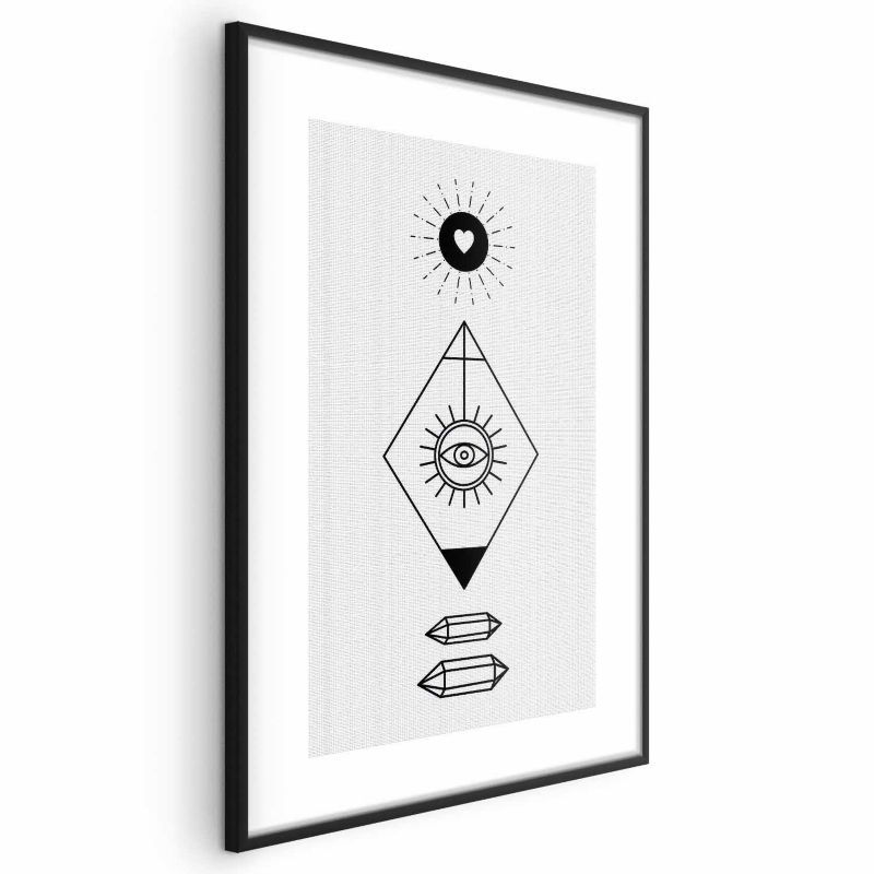 Plakat Artgeist Symbole 40x60 cm z ramą czarną 1 szt