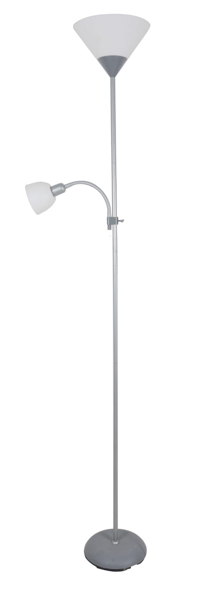 PLATINET Lampa podłogowa E27+E14 44527 szara PFLF066GR - Henryx24