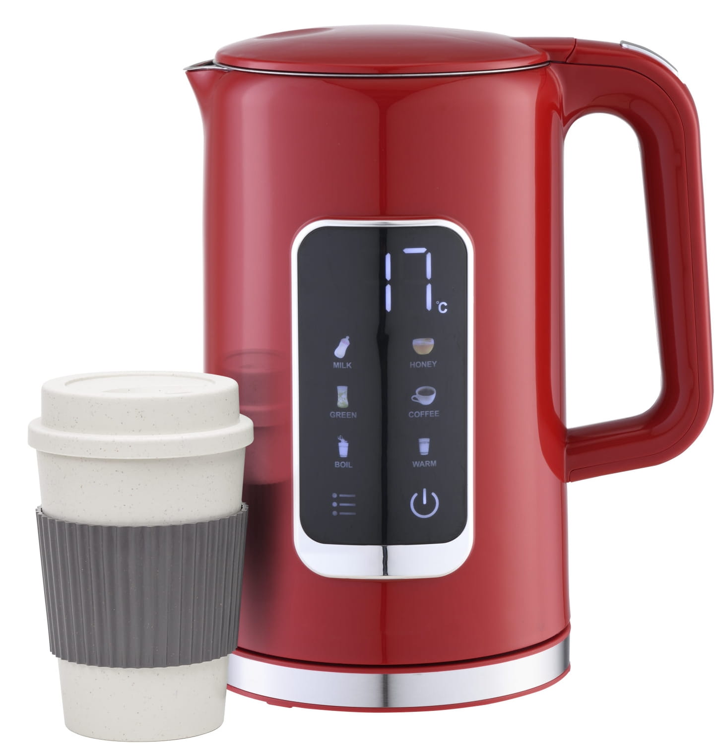 PLATINET Czajnik 1,7l + kubek 45979 czerwony PEKR723R - Henryx24