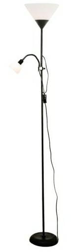 PLATINET Lampa podłogowa E27+E14 45178 czarna PFLF066B - Henryx24