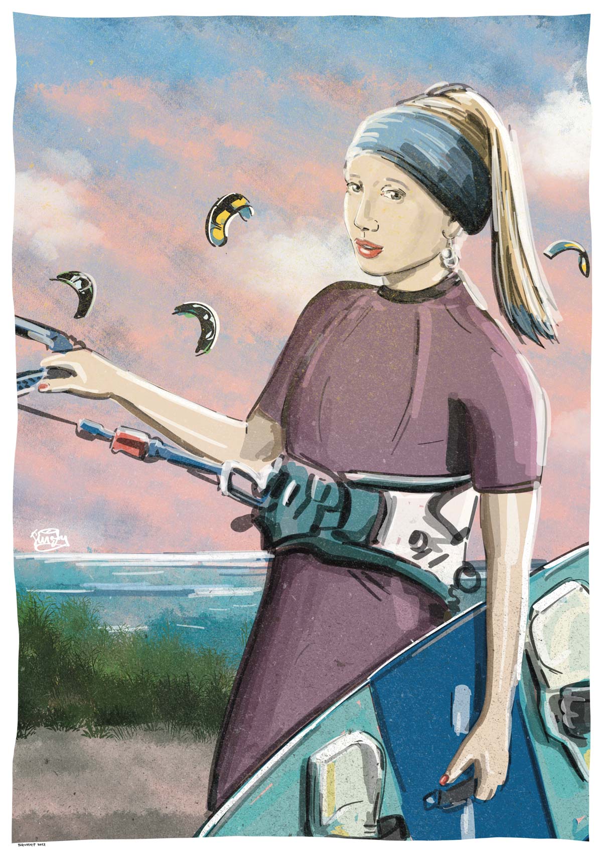 Plakat SurfWithTheSaint – Dziewczyna z Perłą