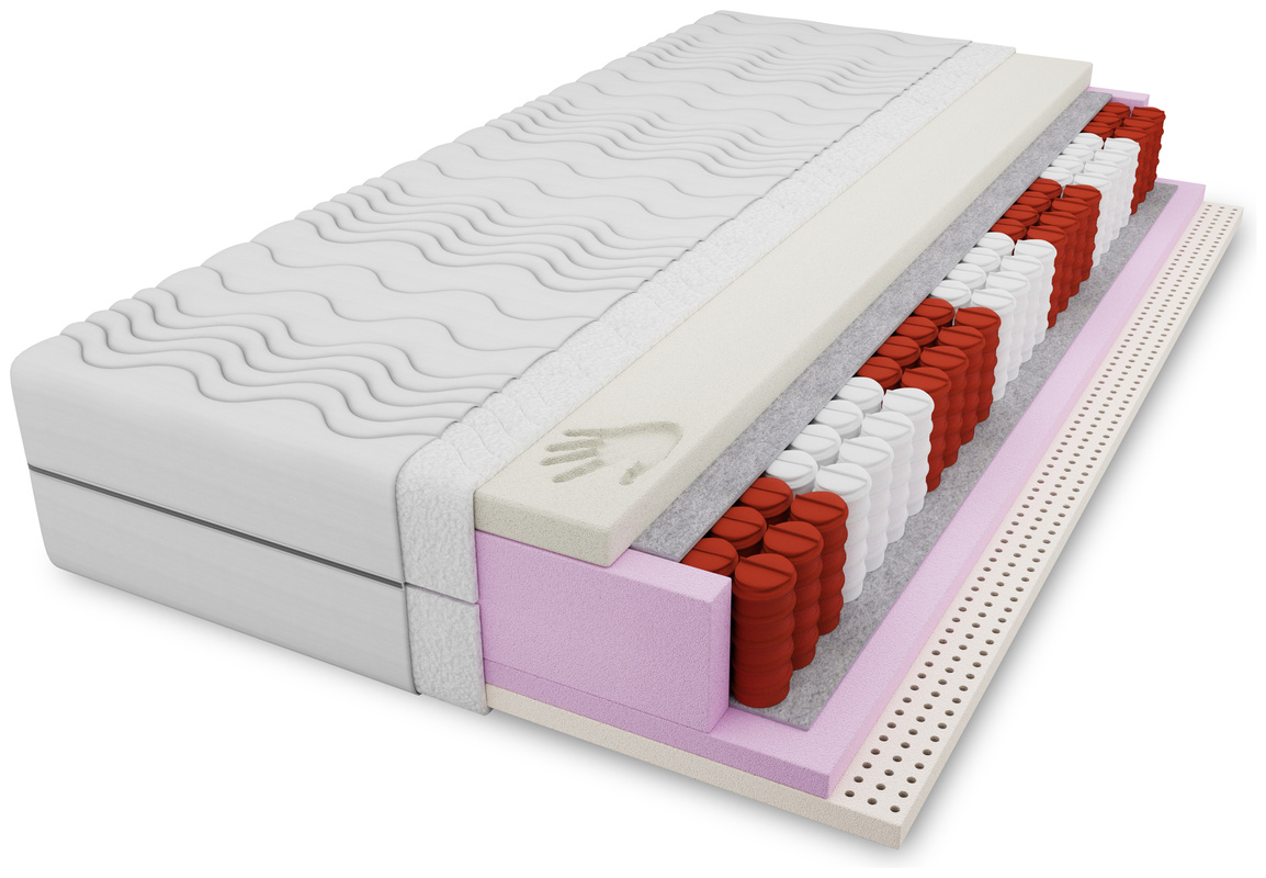 Dwustronny materac kieszeniowy 160x200 cm NIRVANA pianka visco