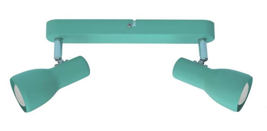 Miętowa lampa ścienna listwa 2-punktowa do salonu PICARDO metal