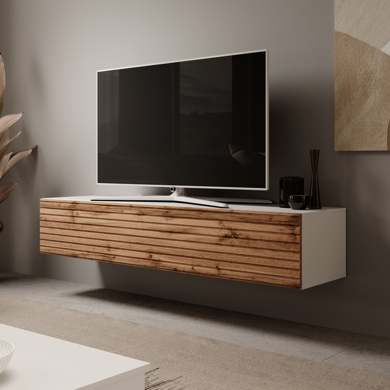 Szafka wisząca rtv 160 cm do salonu z lamelami VAREO