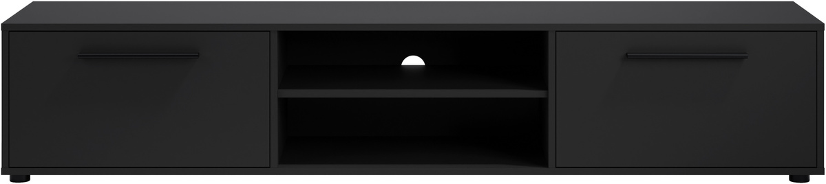 Czarna szafka RTV 190 cm do salonu MAXIDO