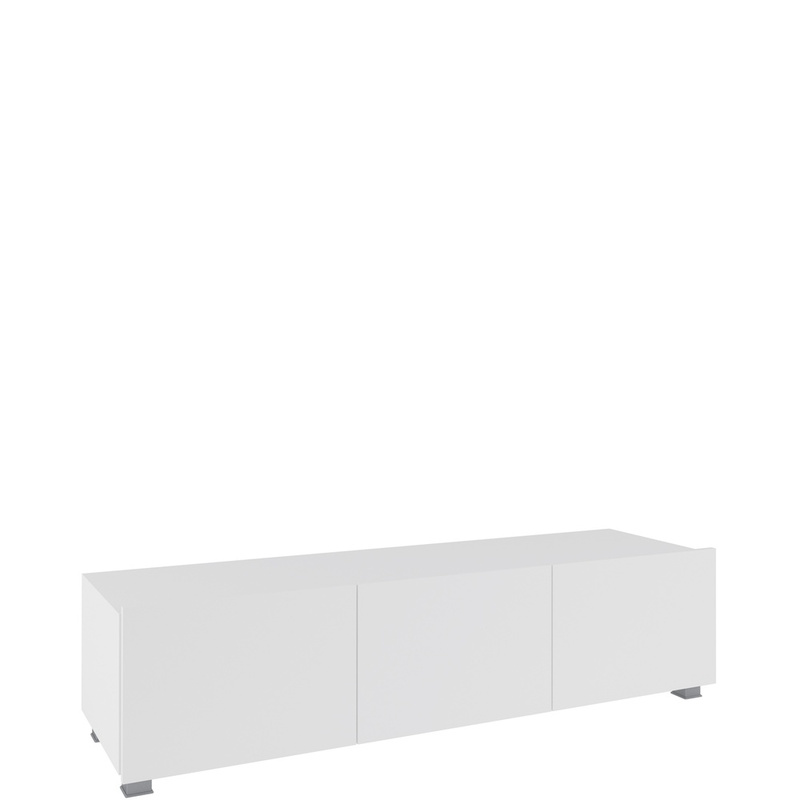 Nowoczesna szafka RTV 150 cm biały połysk MODERN