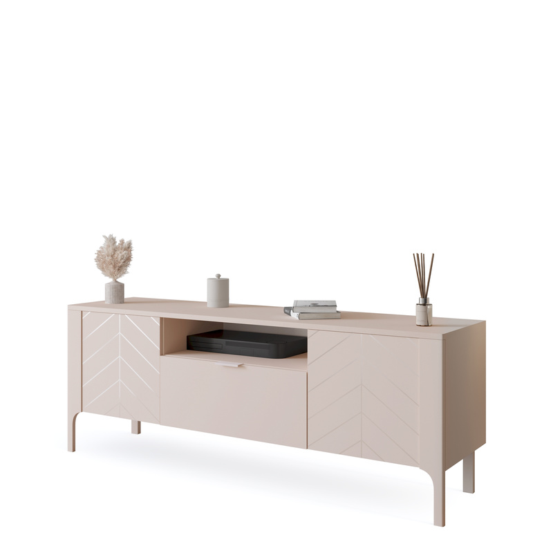 Szafka RTV 160 cm z szufladą do salonu MELLIS kaszmir