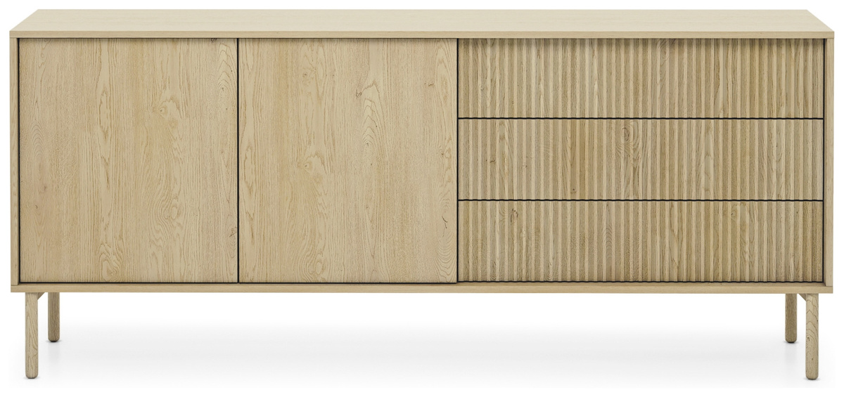 Komoda 187 cm do salonu dwudrzwiowa TAMORIS z szufladami dąb cremona