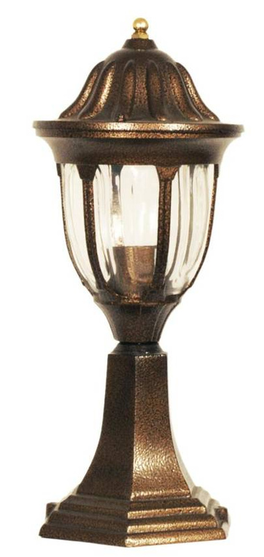 Czarna lampa ogrodowa stojąca zewnętrzna 1 punkt światła 044