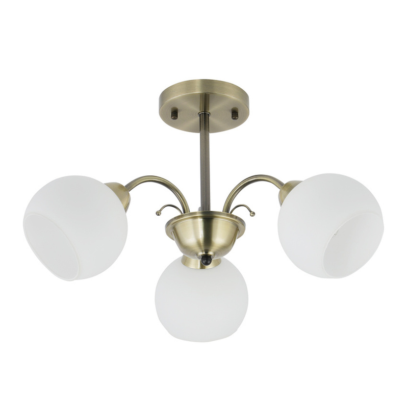 Patynowa lampa wisząca do salonu z 3 punktami światła NESTOR