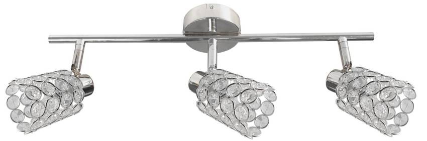 Srebrna lampa wisząca sufitowa 3xG9 do salonu YORKY metal chrom