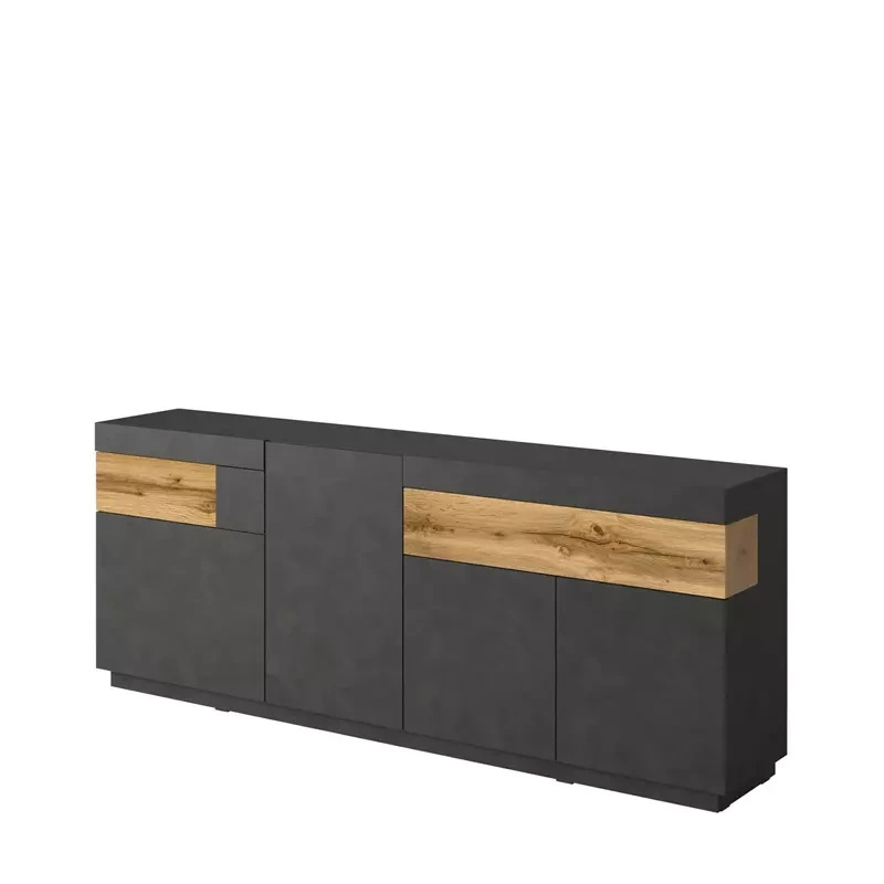 Szeroka komoda do salonu KOBE w kolorze matera