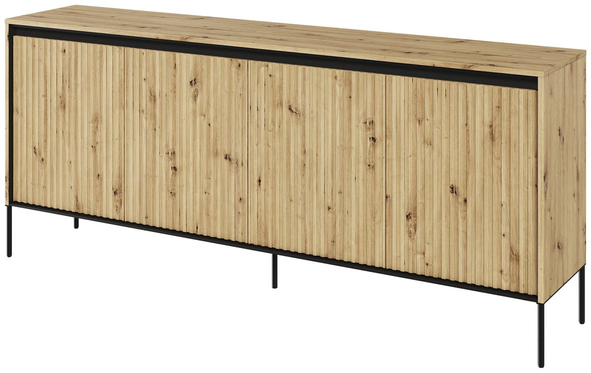 Komoda nowoczesna z ryflowanymi frontami TREND