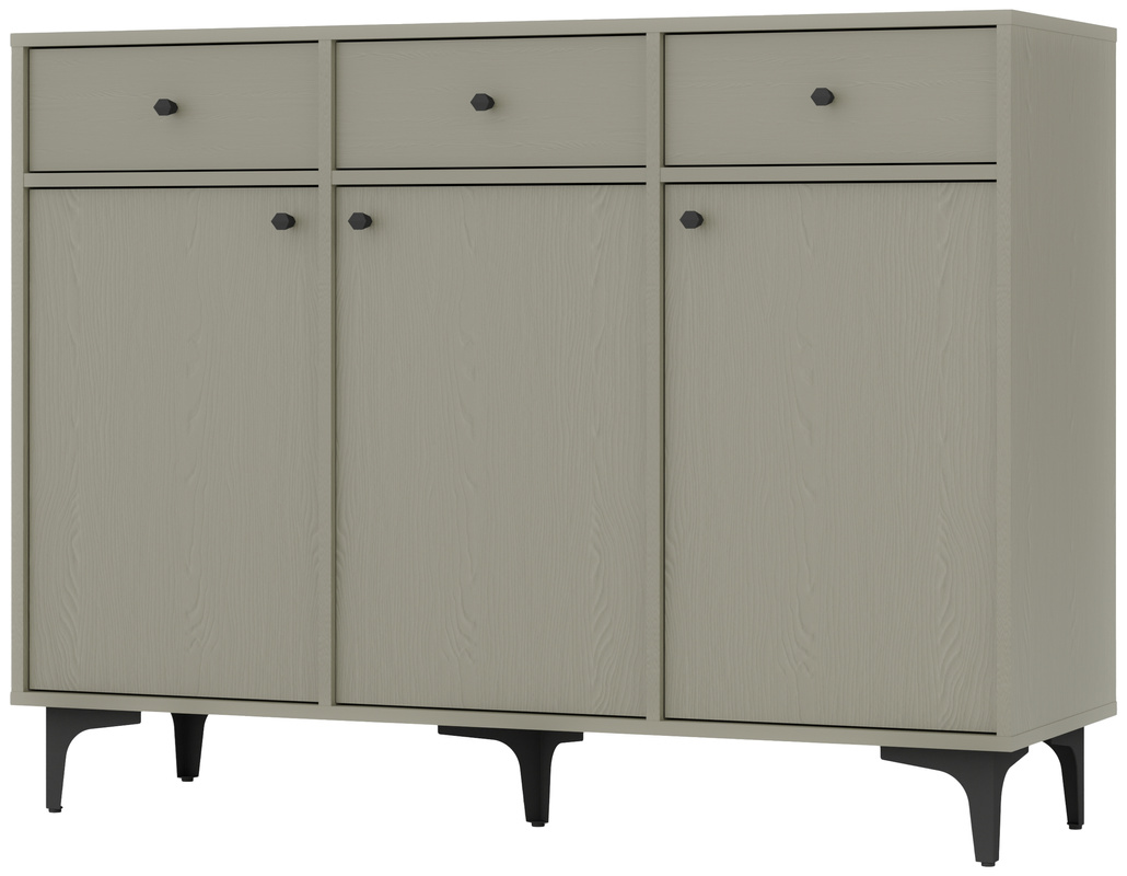 Pojemna nowoczesna komoda z drzwiami i szufladami 125 cm TOKEN