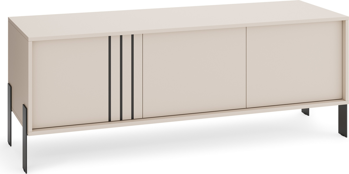 Szafka RTV 150 cm pod TV trzydrzwiowa do salonu NUVIO kaszmir