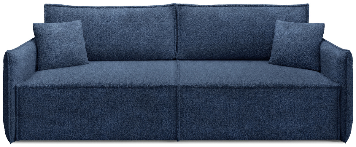 Rozkładana kanapa z funkcją spania i pojemnikiem do salonu RIMO niebieska