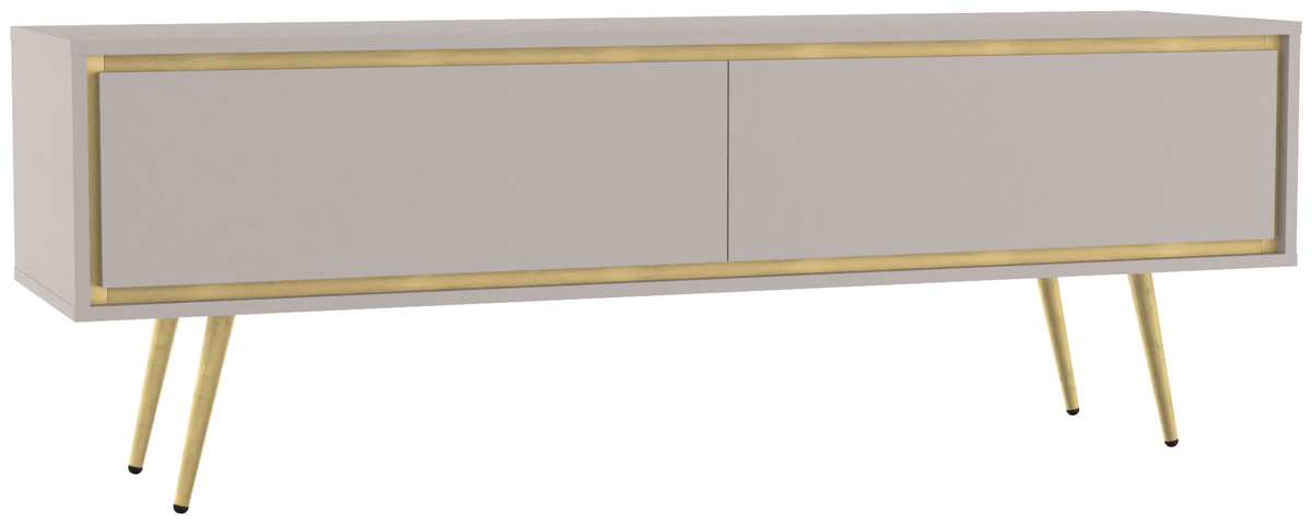 Długa szafka RTV glamour kaszmir 150 cm na wysokich nóżkach TALUS