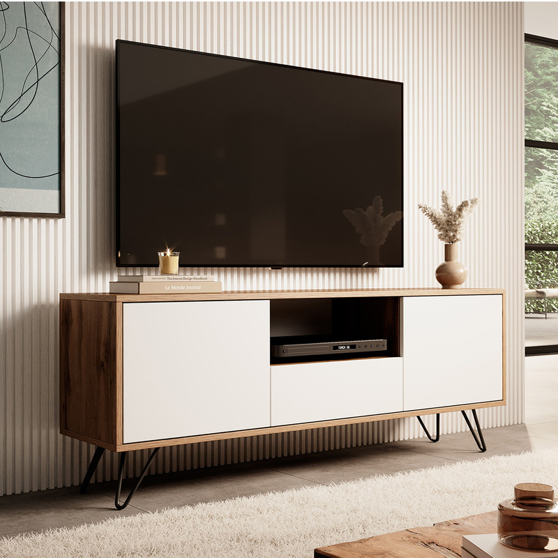 Dwudrzwiowa szafka RTV pod telewizor do salonu LUVERO