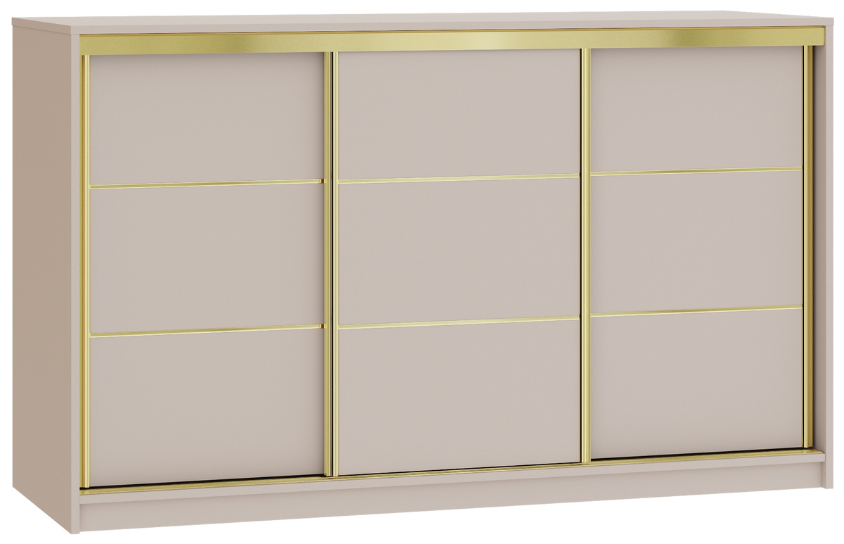 Beżowa komoda przesuwna z szufladami 160 cm GOLD