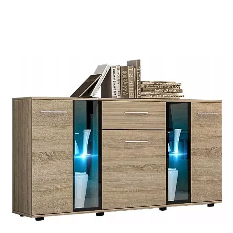 Nowoczesna Komoda 140 cm Dąb Sonoma KUBA