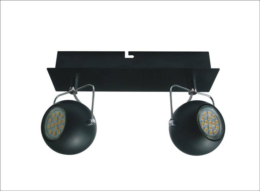 Czarna lampa sufitowa listwa LED do salonu TONY metalowa