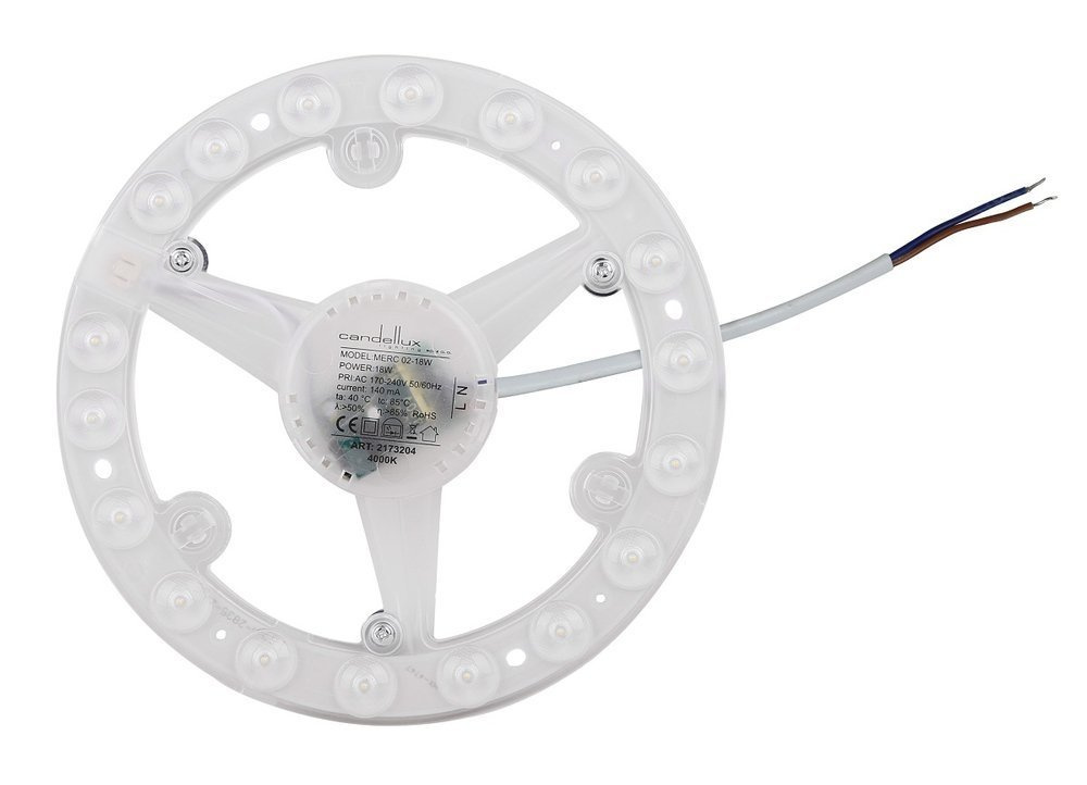 Biały panel LED 18W 16,5 cm neutralny do plafonu sufitowego MERC02 rozeta