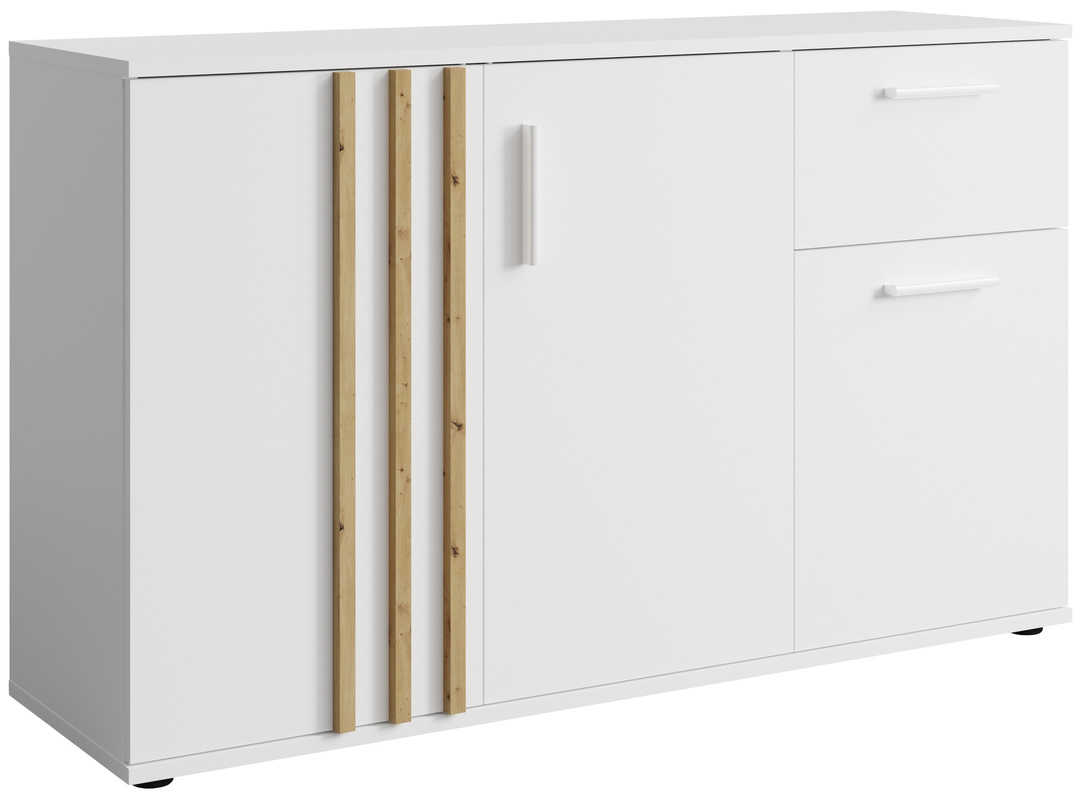 Komoda 120 cm do salonu z szufladą TALLY biała