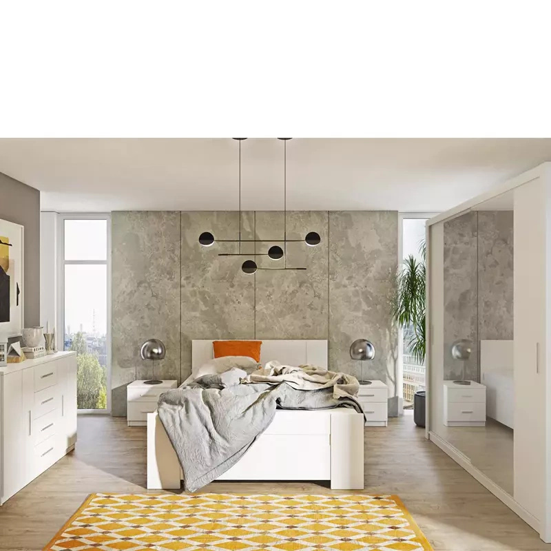 Zestaw białych mebli do sypialni BELLA 6