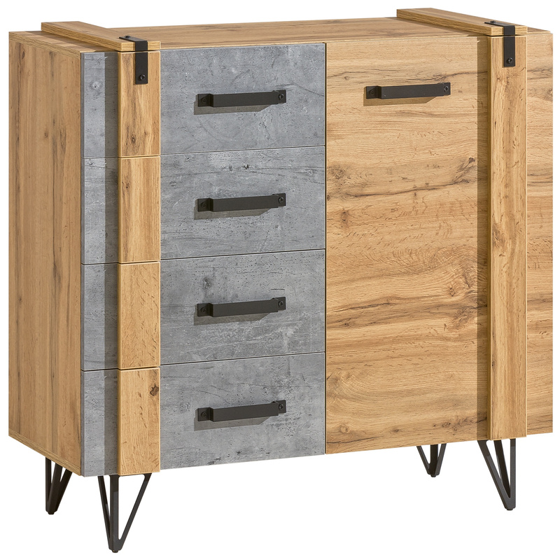 Mała komoda z szufladami do salonu 90 cm LOSTI