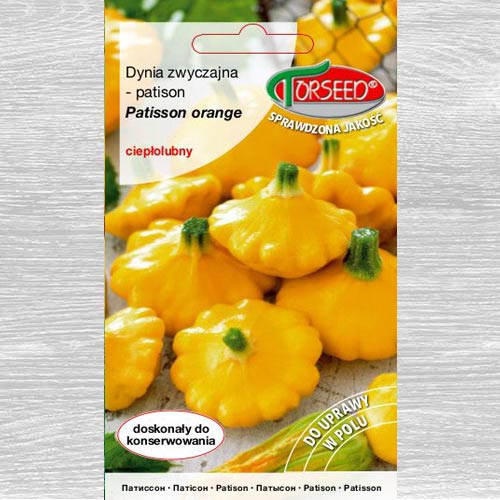 1 szt, Patison (Dynia zwyczajna) Patisson Orange - Nasiona: Ilość w opakowaniu: 1 g