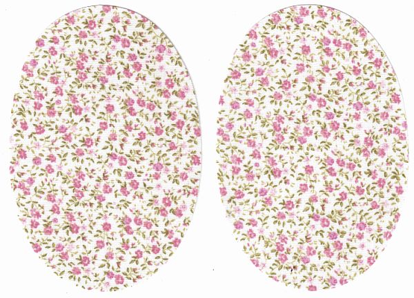 łaty w kwiaty termoprzylepne 2 szt. kol. 4932 (różowo/zielone)