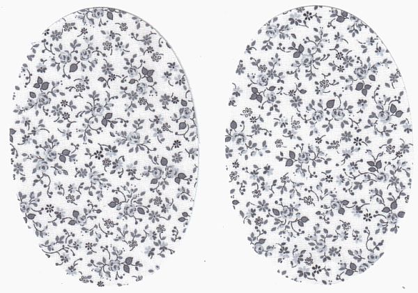 łaty w kwiaty termoprzylepne 2 szt. kol.5743 (szare)