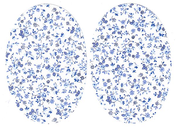łaty w kwiaty termoprzylepne 2 szt. kol.5741 (niebieskie)