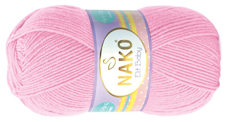 WŁÓCZKA ANTI-PILLING NAKO ELIT BABY 100 kol. 6936 ciepły róż