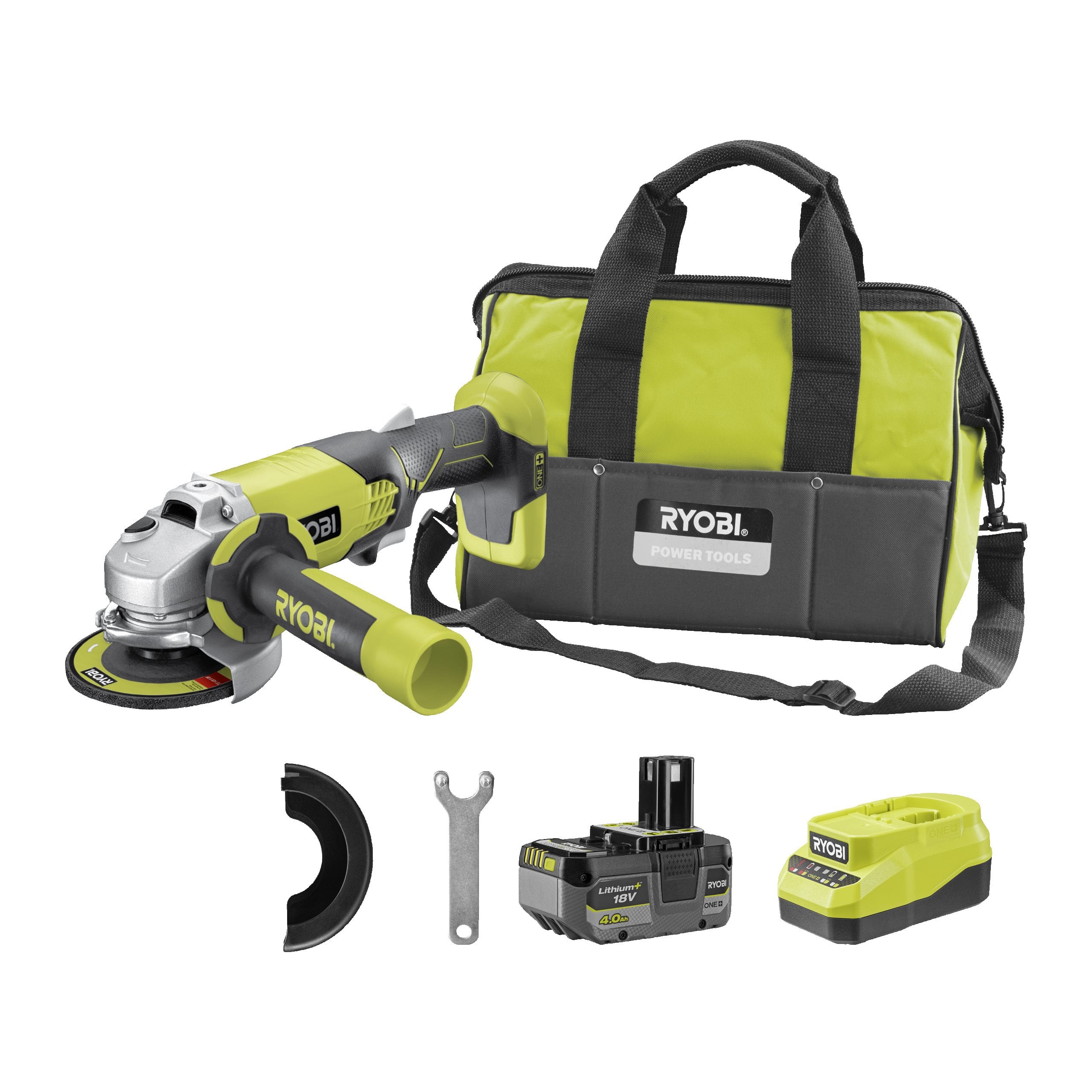 Szlifierka kątowa 115 mm 18V ONE+ (1 x 4.0Ah)